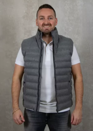 Malelions melange padded vest Grey