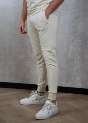 Malelions striped signature sweatpants beige