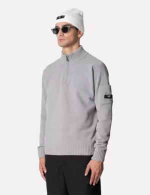 Quotrell combat knitted halfzip grey melee