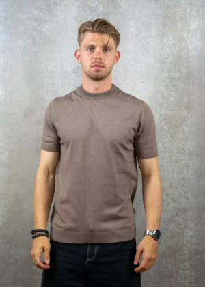 Malelions knitted t-shirt taupe