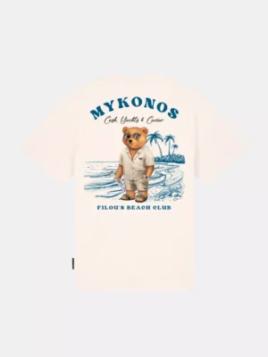 Baron Filou cxiii oversized backprint pearl white