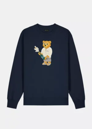 Baron Filou cxiv embroidered pullover navy blue