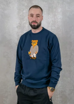 Baron Filou cxviii embroidered pullover navy blue