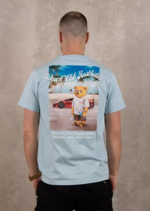 Baron Filou cxxi poster backprint t-shirt sky blue