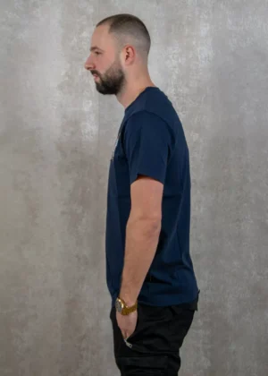 Baron Filou cxxiv chestprint t-shirt navy blue