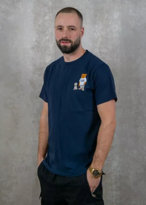Baron Filou cxxiv chestprint t-shirt navy blue