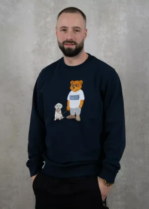 Baron Filou cxxiv embroidered pullover navy blue