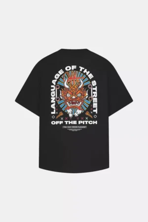 OFF THE PITCH dragon oversized tee 998 black