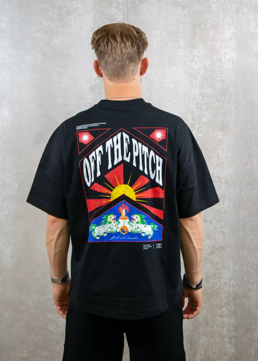 OFF THE PITCH season oversized tee 998 black