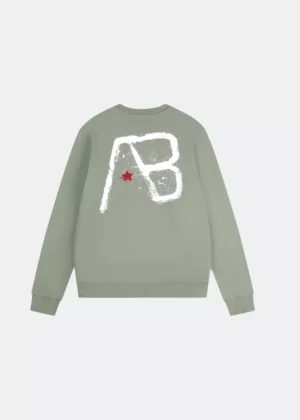 AB Lifestyle canvas crewneck with print desert sage