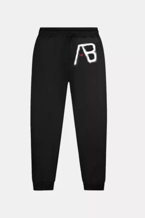 AB Lifestyle canvas jogger with print jet black