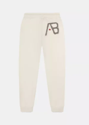 AB Lifestyle canvas jogger with print white swan