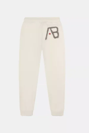 AB Lifestyle canvas jogger with print white swan