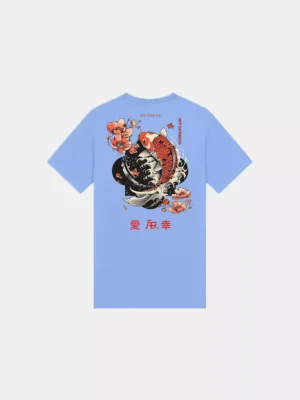AB Lifestyle ink tee koi cornflower blue