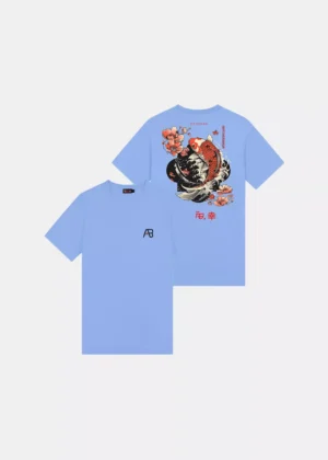 AB Lifestyle ink tee koi cornflower blue