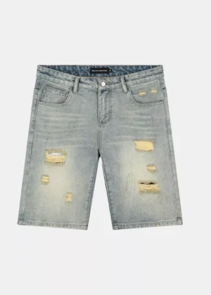 Black Bananas distressed denim shorts light blue