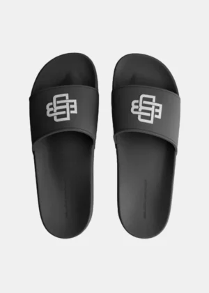 Black Bananas monogram slides black
