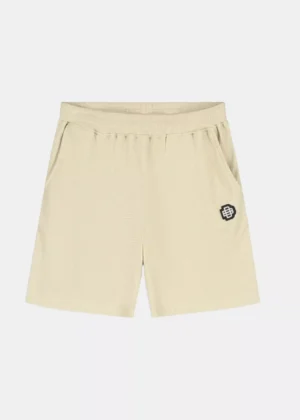 Black Bananas monogram waffle shorts beige