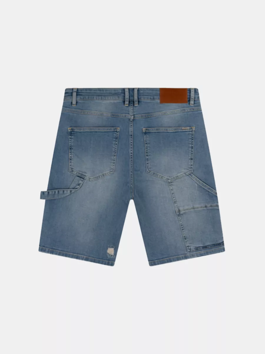 Croyez carpenter denim shorts light blue