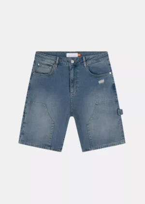 Croyez carpenter denim shorts light blue