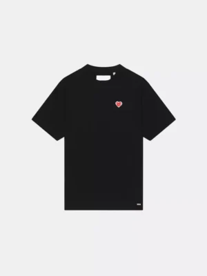 Croyez felt heart t-shirt black/red