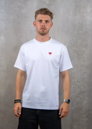Croyez felt heart t-shirt white/red