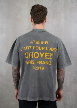 Croyez gallery grunge t-shirt acid wash