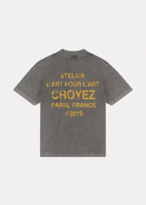 Croyez gallery grunge t-shirt acid wash