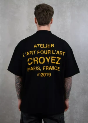 Croyez gallery grunge t-shirt black / yellow
