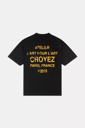 Croyez gallery grunge t-shirt black / yellow