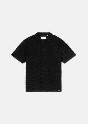 Croyez monogram towelling shirt black