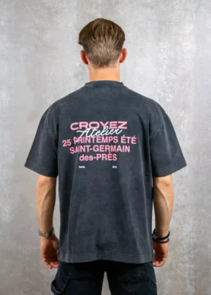 Croyez printemps t-shirt acid wash