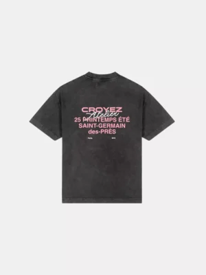 Croyez printemps t-shirt acid wash