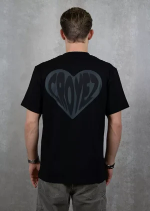 Croyez puffed heart t-shirt black