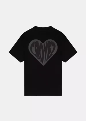 Croyez puffed heart t-shirt black
