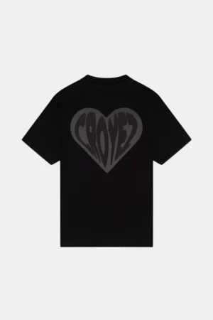 Croyez puffed heart t-shirt black