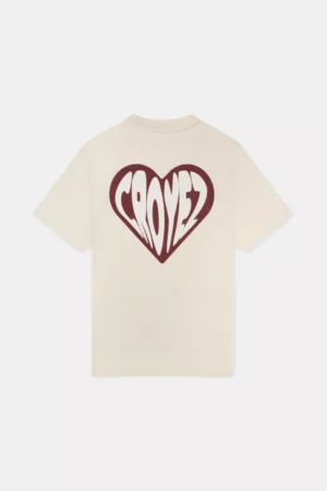 Croyez puffed heart t-shirt off-white