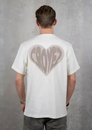Croyez puffed heart t-shirt off-white/beige
