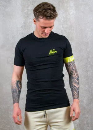 Malelions captain t-shirt 2.0 black/bright green