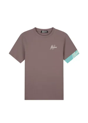 Malelions captain t-shirt 2.0 stone brown/bright blue