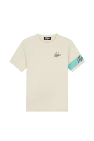 Malelions captain t-shirt beige/bright blue
