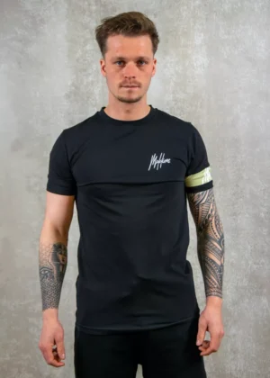 Malelions captain t-shirt black/light green