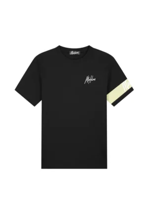 Malelions captain t-shirt black/light green