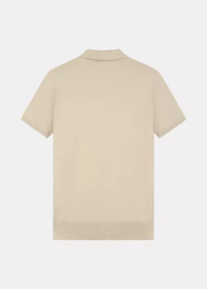 Malelions knitted patch polo beige