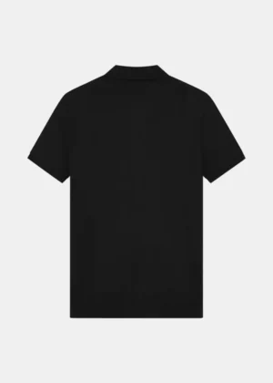 Malelions knitted patch polo black