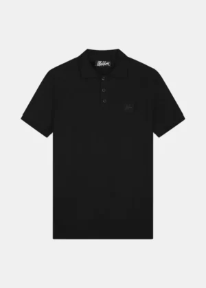 Malelions knitted patch polo black