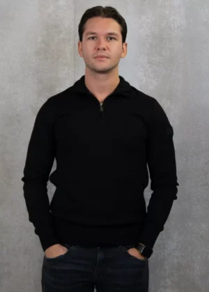 Malelions knitted quarter zip 900 black