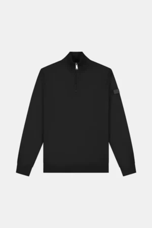 Malelions knitted quarter zip 900 black