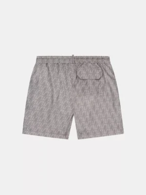 Malelions monogram swim shorts taupe