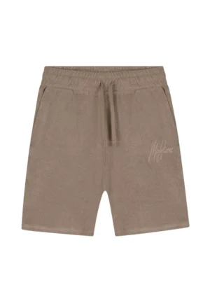 Malelions signature towelling shorts taupe